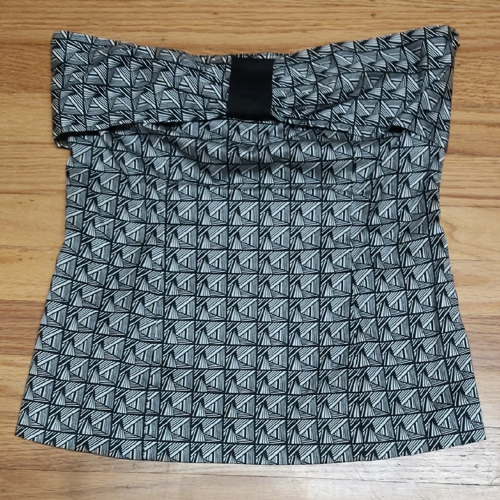 Brand New NAF NAF Monochrome Geometric Tube Top